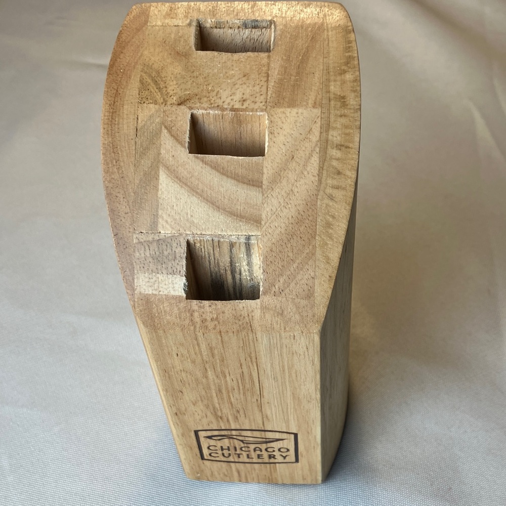 Chicago Cutlery Small 3 Slot Specialty Holder Knife Block  Very Good Condition